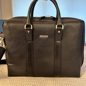 Brooks Brothers black genuine leather men’s briefcase